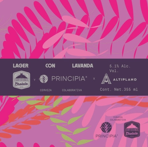 Cerveza Principia Lager con lavanda 355 ml